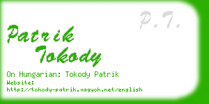 patrik tokody business card